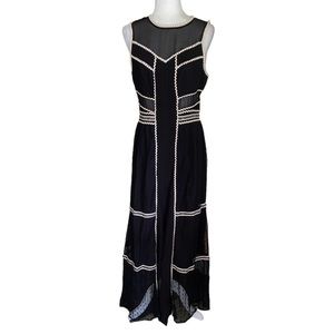 Anthropologie Black and White Maxi Dress
